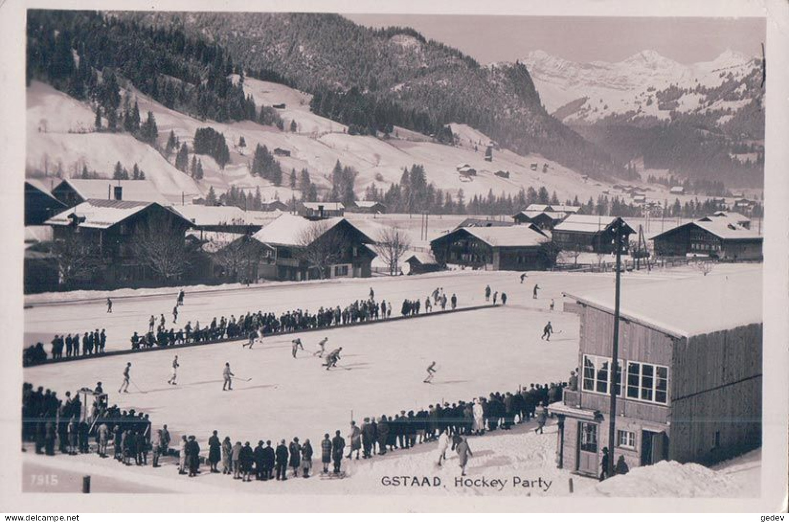 Gstaad BE, Sport D'hiver, Partie De Hockey (7915) - Sports D'hiver