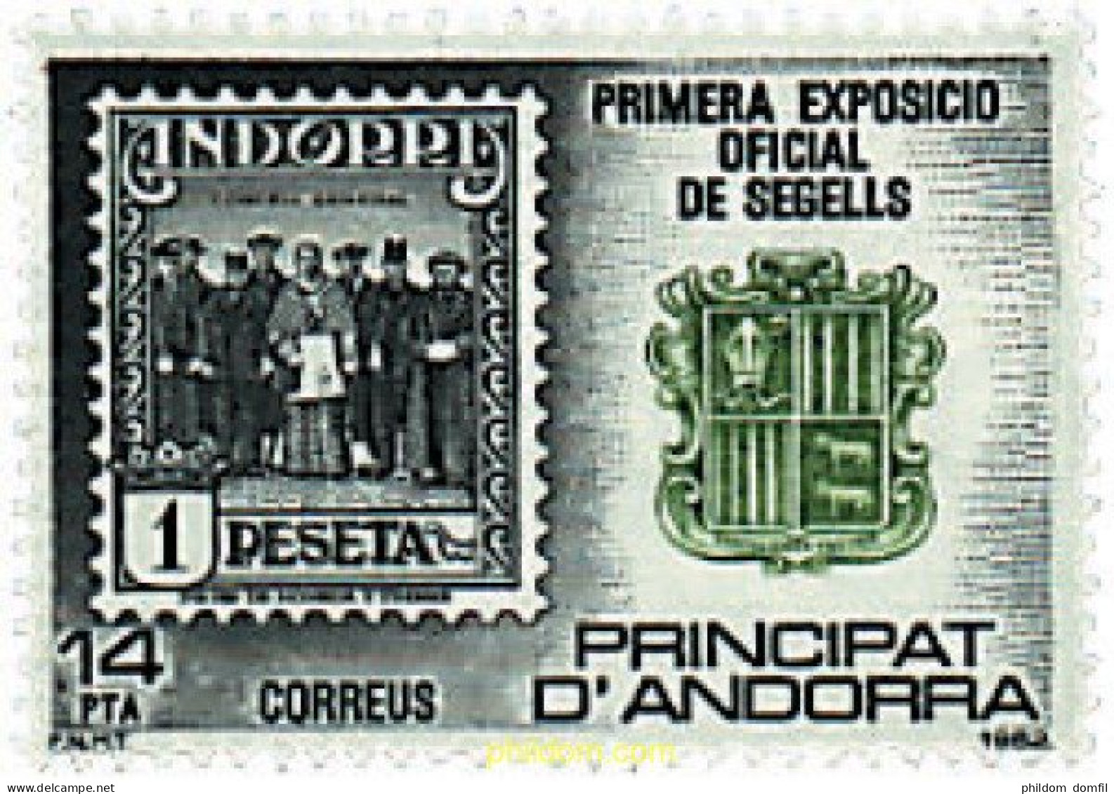 57072 MNH ANDORRA. Admón Española 1982 PRIMERA EXPOSICION OFICIAL DE SELLOS ANDORRANOS - Otros & Sin Clasificación