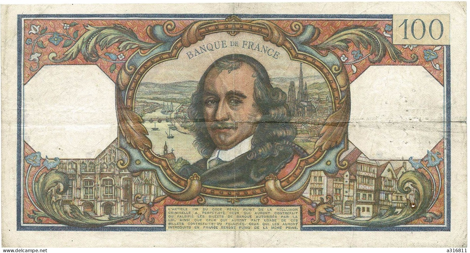 1 Billet De CENT FRANCS 100 Francs ... B.4-2-1965.b. - 100 F 1964-1979 ''Corneille''