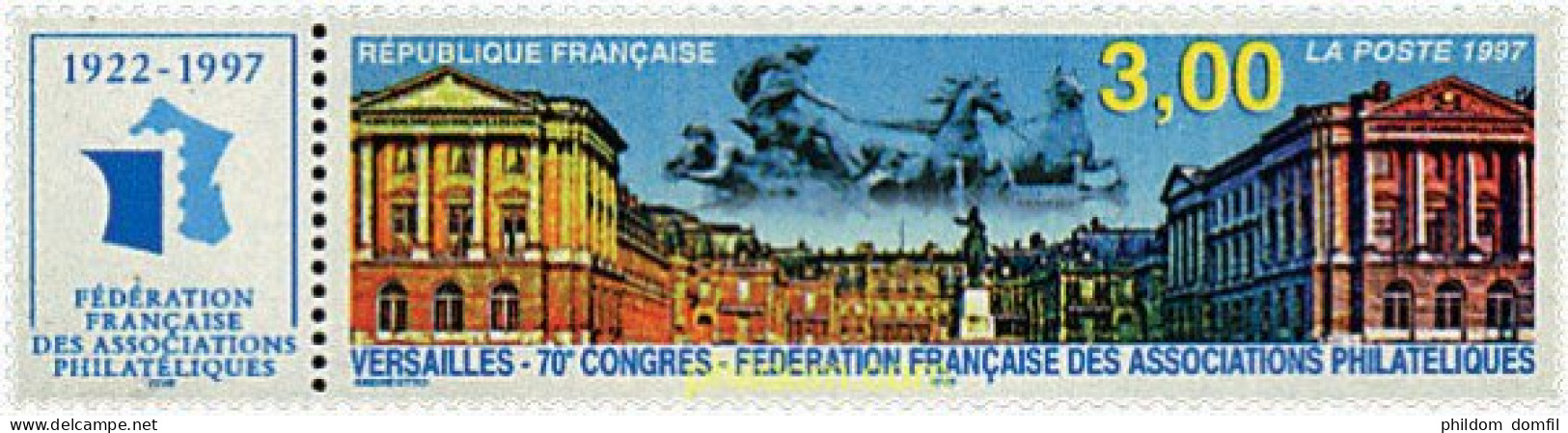 31204 MNH FRANCIA 1997 70 CONGRESO DE LA FEDERACION FRANCESA DE ASOCIACIONES FILATELICAS - Châteaux