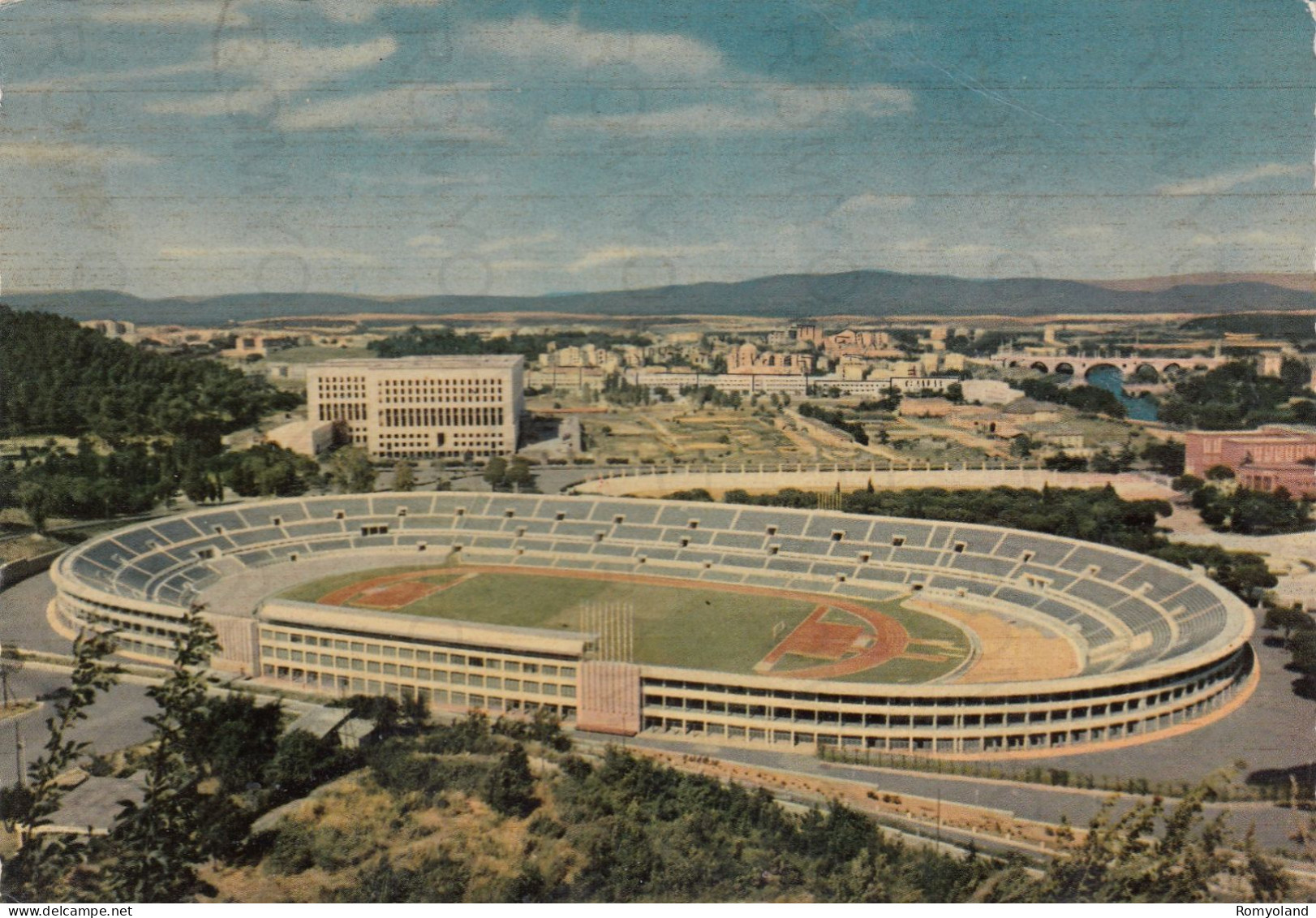 CARTOLINA  ROMA,LAZIO-STADIO OLIMPICO-STORIA,MEMORIA,CULTURA,RELIGIONE,IMPERO ROMANO,BELLA ITALIA,VIAGGIATA 1962 - Stadiums & Sporting Infrastructures