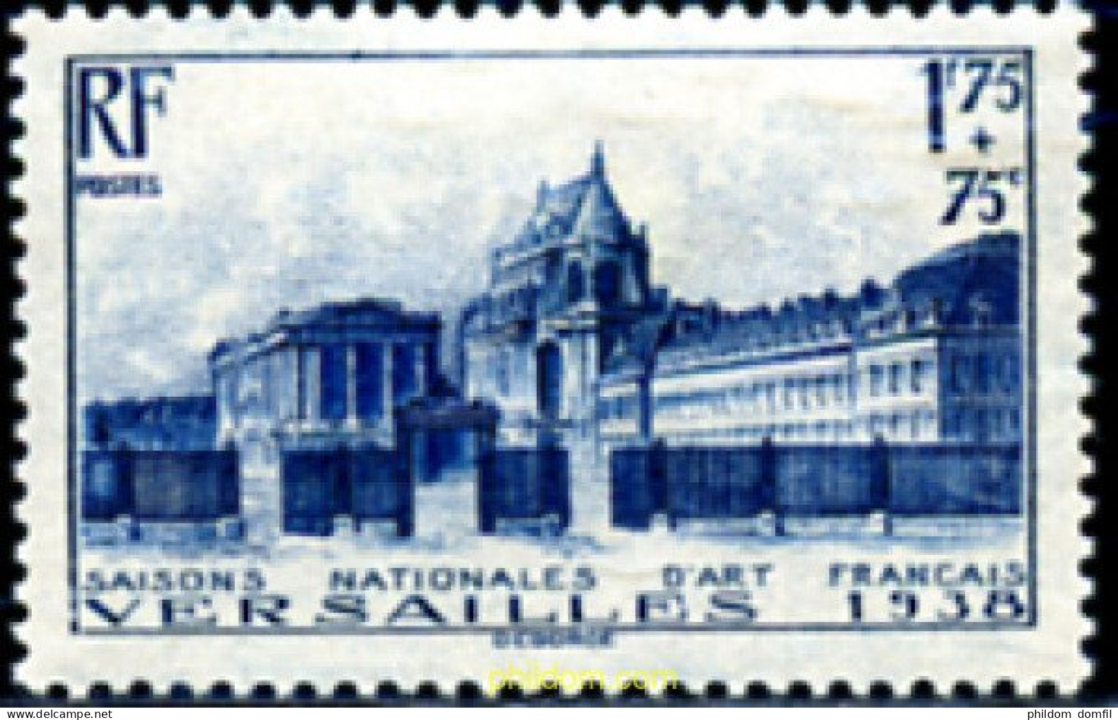 120507 MNH FRANCIA 1938 A BENEFICIO DE "EPOCAS NACIONALES DE ARTE FRANCES" - Châteaux