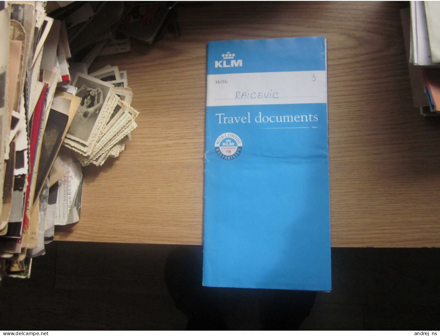 KLM Travel Documents - Cartes D'embarquement