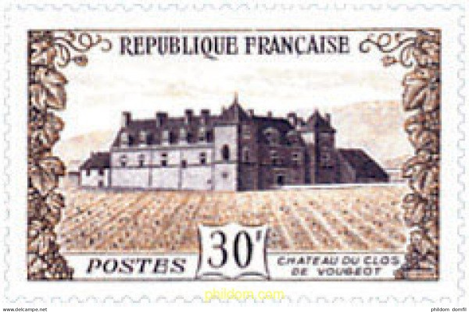 247215 HINGED FRANCIA 1951 CASTILLO CLOS DE VOUGEOT - Châteaux