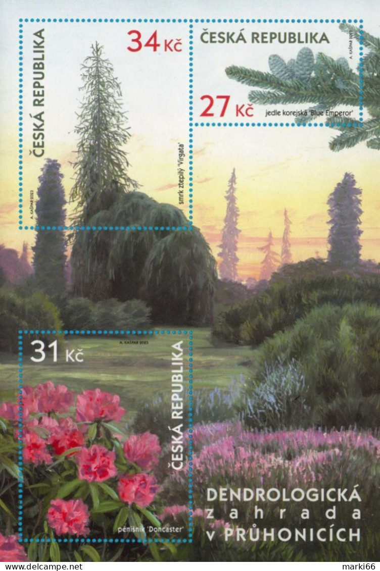Czech Republic - 2023 - Dendrological Garden Of Pruhonice Castle - Mint Souvenir Sheet - Unused Stamps