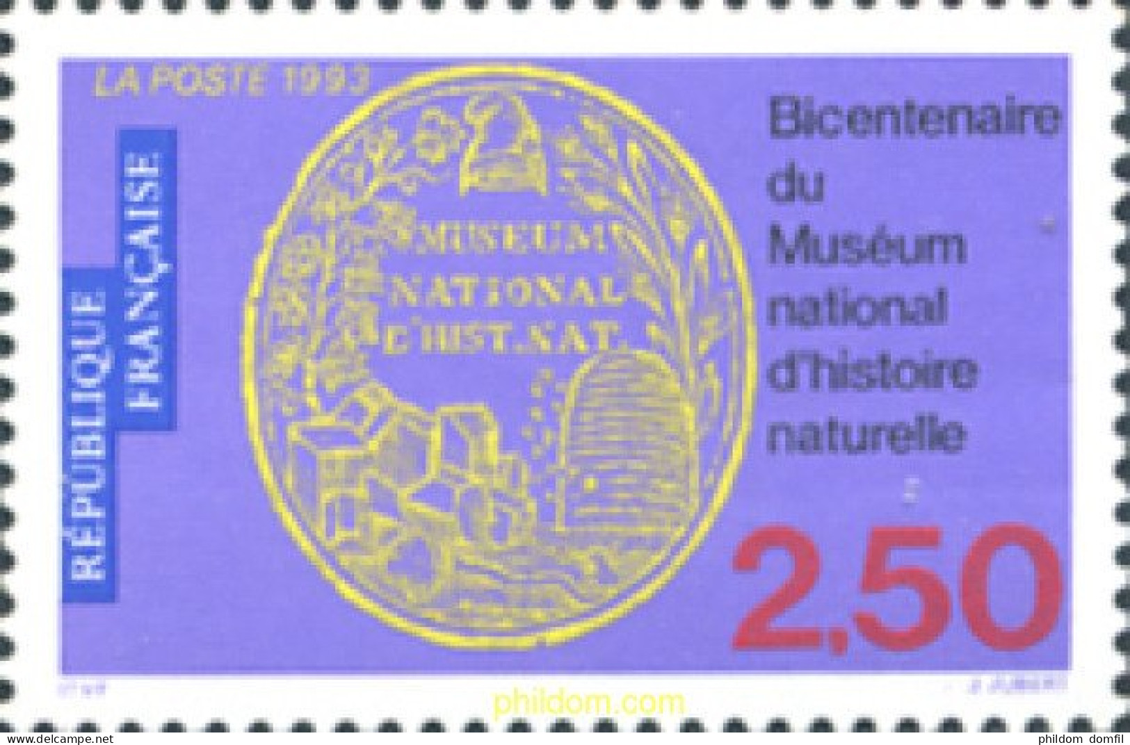 124181 MNH FRANCIA 1993 BICENTENARIO DEL MUSEO NACIONAL DE HISTORIA NATURAL - Minéraux