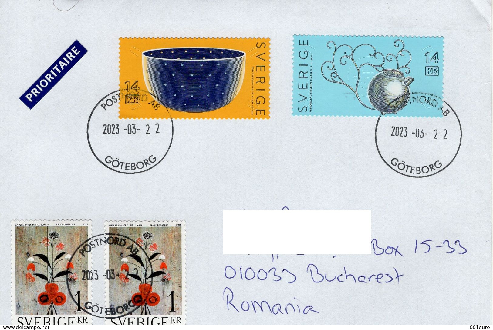SWEDEN: Cover Circulated To ROMANIA - Registered Shipping! - Oblitérés