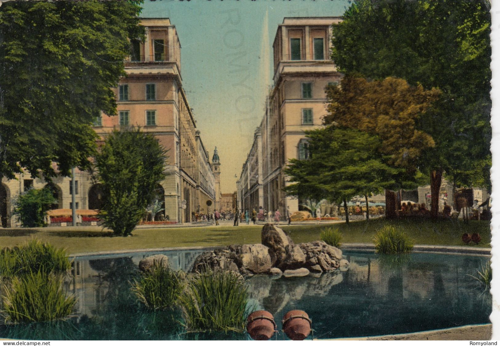 CARTOLINA  TORINO,PIEMONTE-GIARDINI DI PIAZZA CARLO FELICE E VIA ROMA-STORIA,MEMORIA,CULTURA,BELLA ITALIA,VIAGGIATA 1957 - Parcs & Jardins