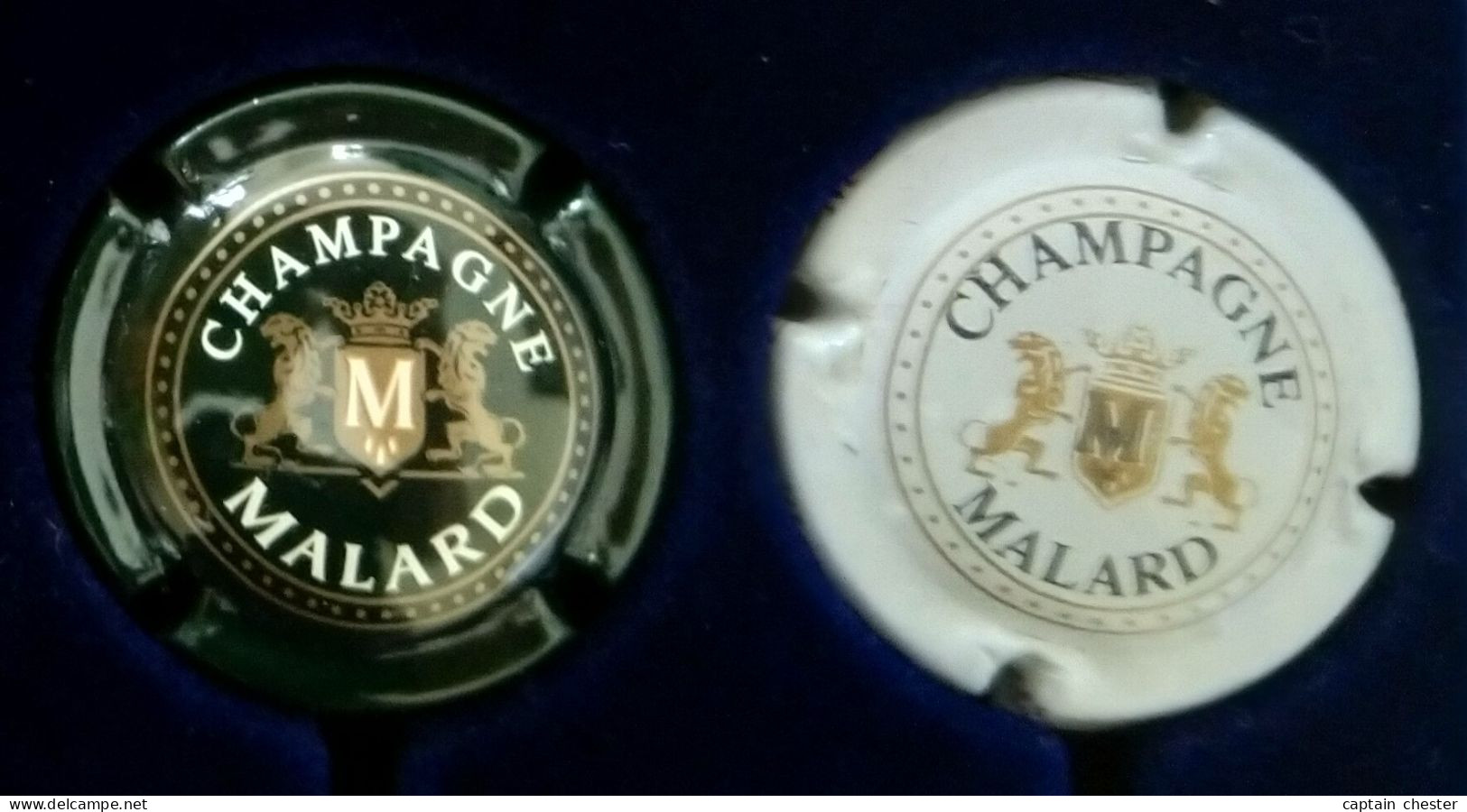 2 PLAQUES DE MUSELET DE CHAMPAGNE " MALARD N° 10a ET 10f " - Germain