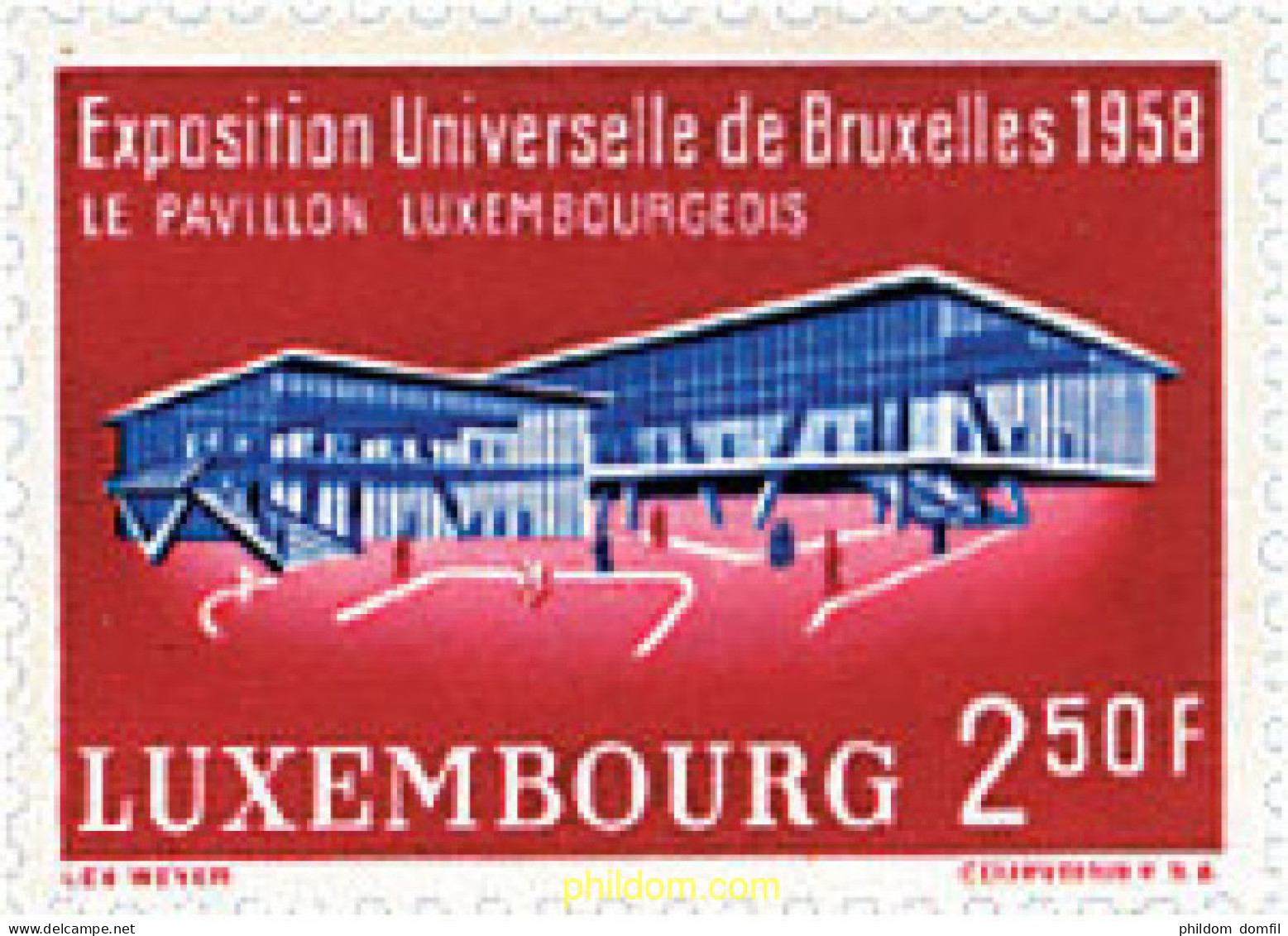 97285 MNH LUXEMBURGO 1958 EXPOSICION UNIVERSAL DE BRUSELAS - Autres & Non Classés