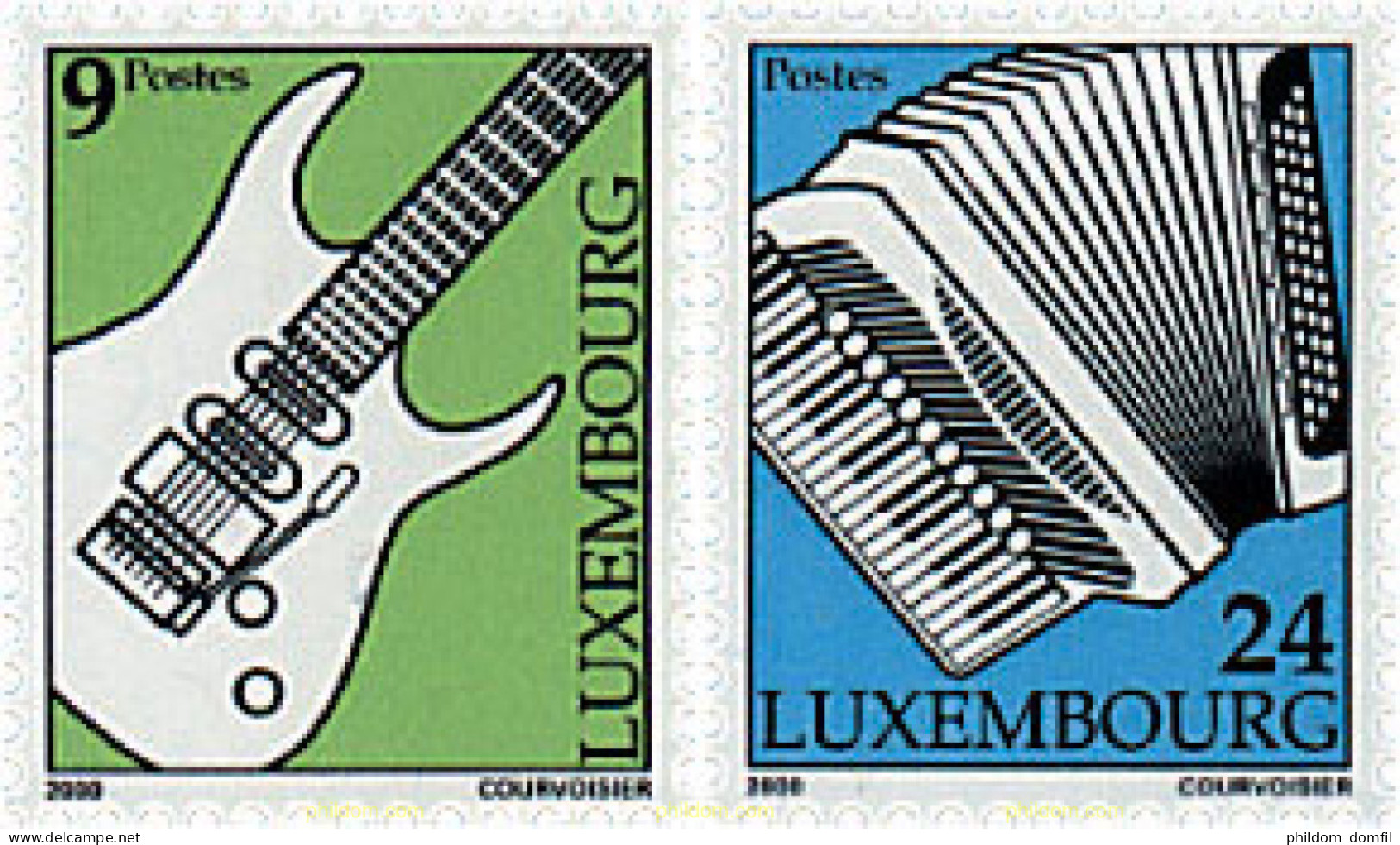 67441 MNH LUXEMBURGO 2000 INSTRUMENTOS MUSICALES - Sonstige & Ohne Zuordnung