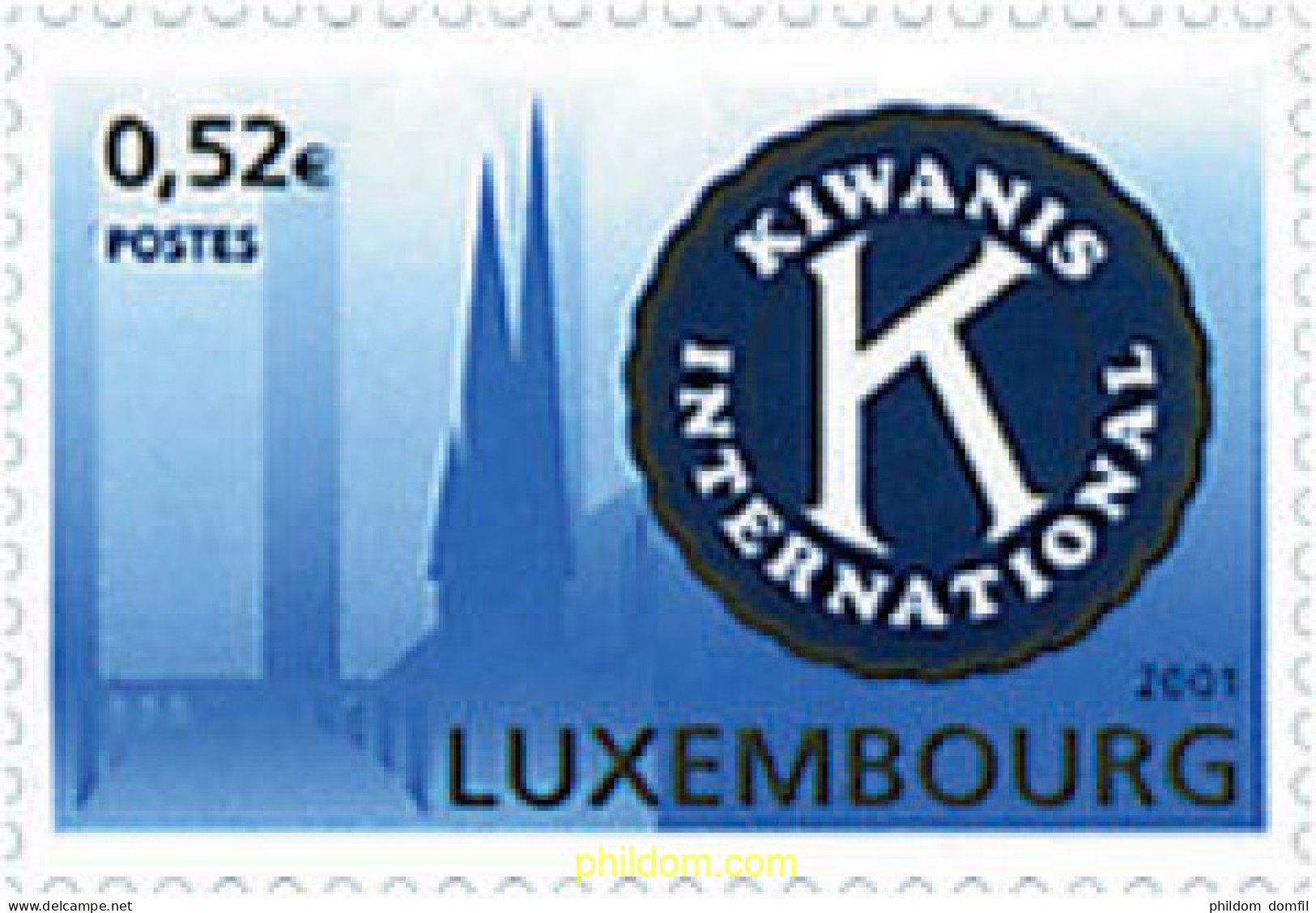 81315 MNH LUXEMBURGO 2001 KIWANIS INTERNATIONAL - Autres & Non Classés