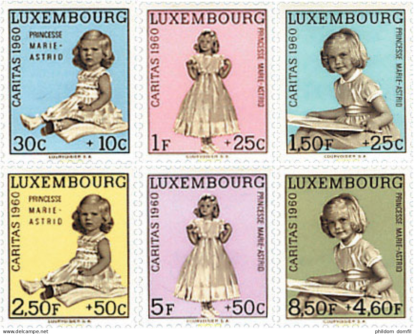 97307 MNH LUXEMBURGO 1960 CARITAS. PRINCESA MARIE-ASTRID - Other & Unclassified