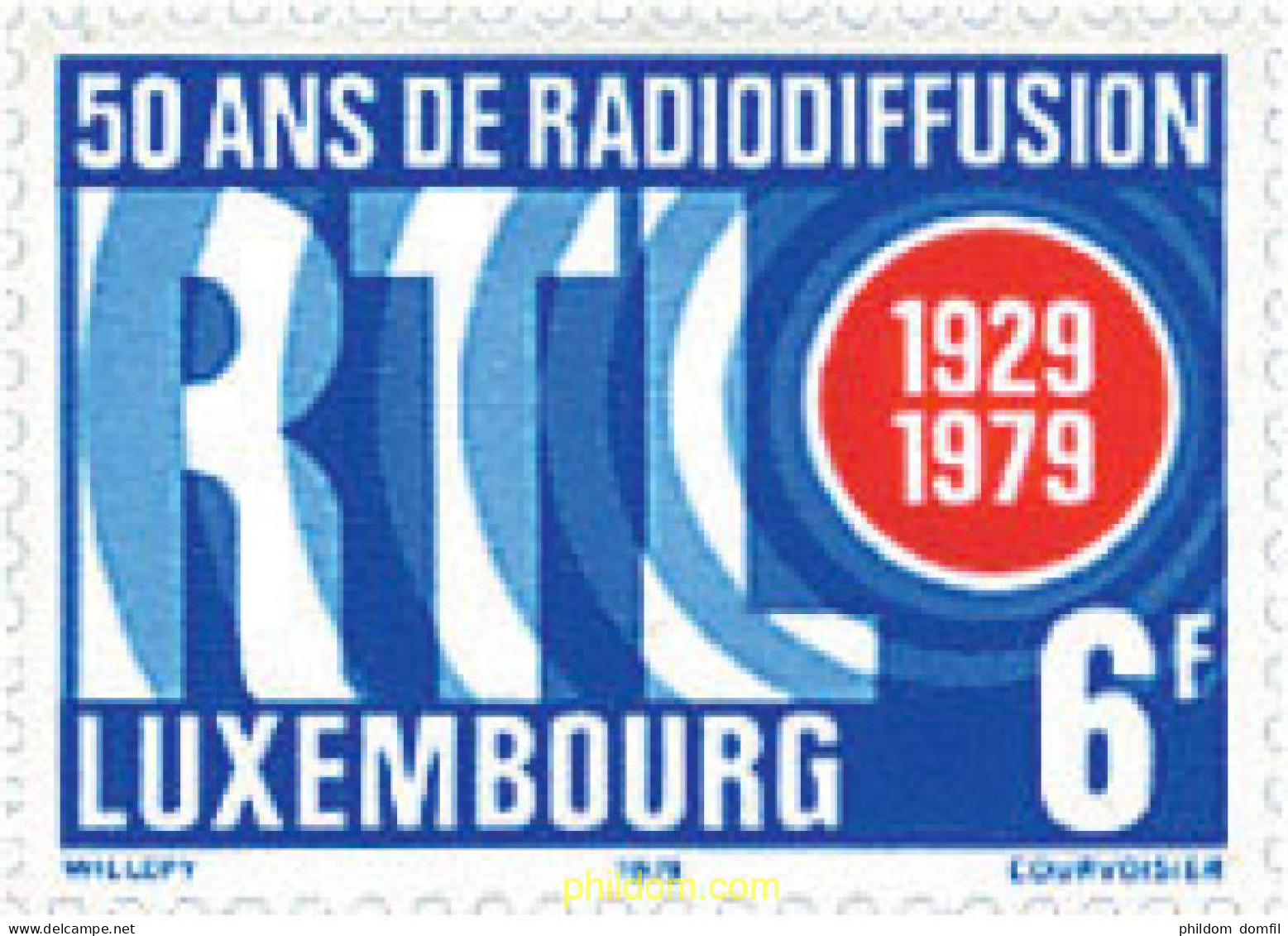 97547 MNH LUXEMBURGO 1979 50 ANIVERSARIO DE LA RADIO EN LUXEMBURGO - Andere & Zonder Classificatie