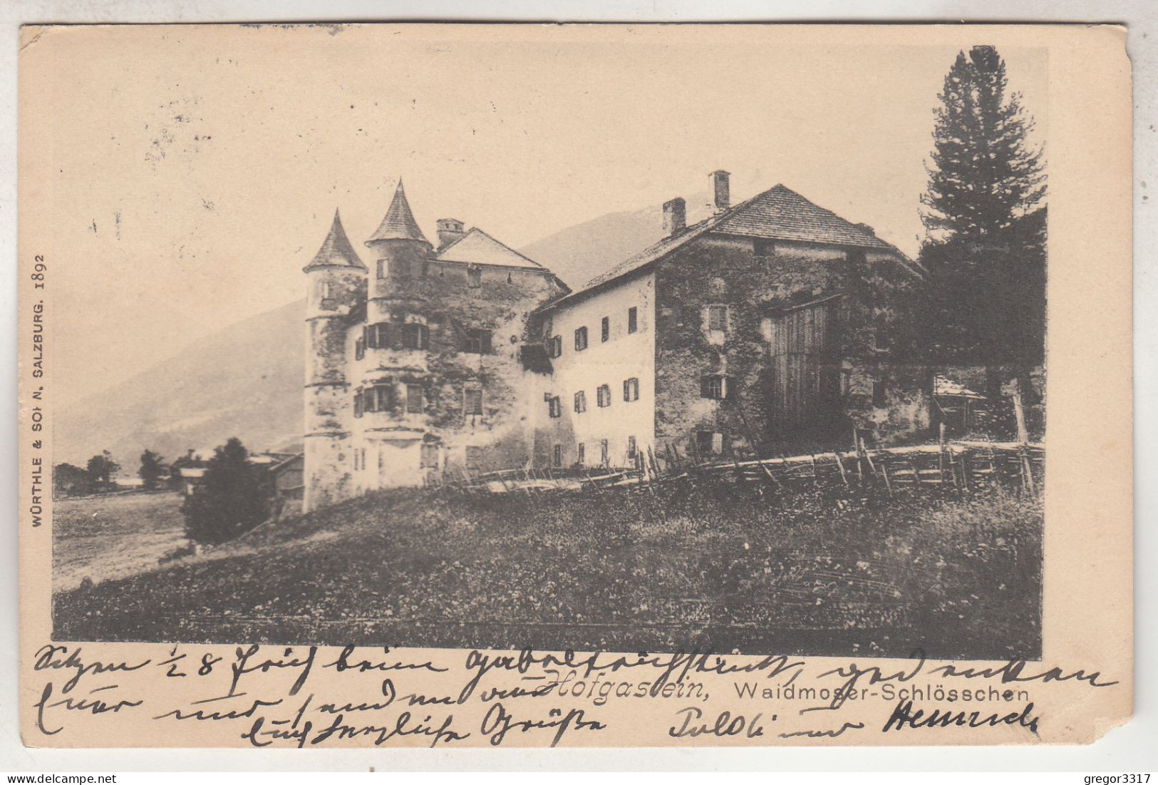 C6646) HOFGASTEIN - Waidmoser Schlösschen 1904 - Bad Hofgastein