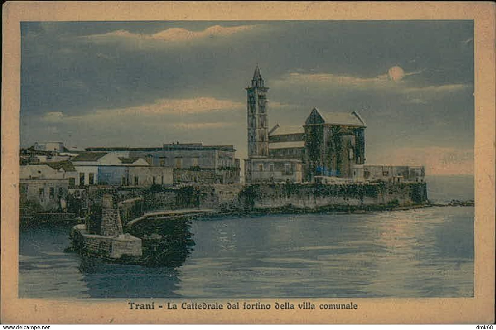 TRANI - LA CATTEDRALE DAL FORTINO DELLA VILLA COMUNALE - EDIZIONE BARONE NICOLA BIANCHI - 1930s  (15173) - Trani