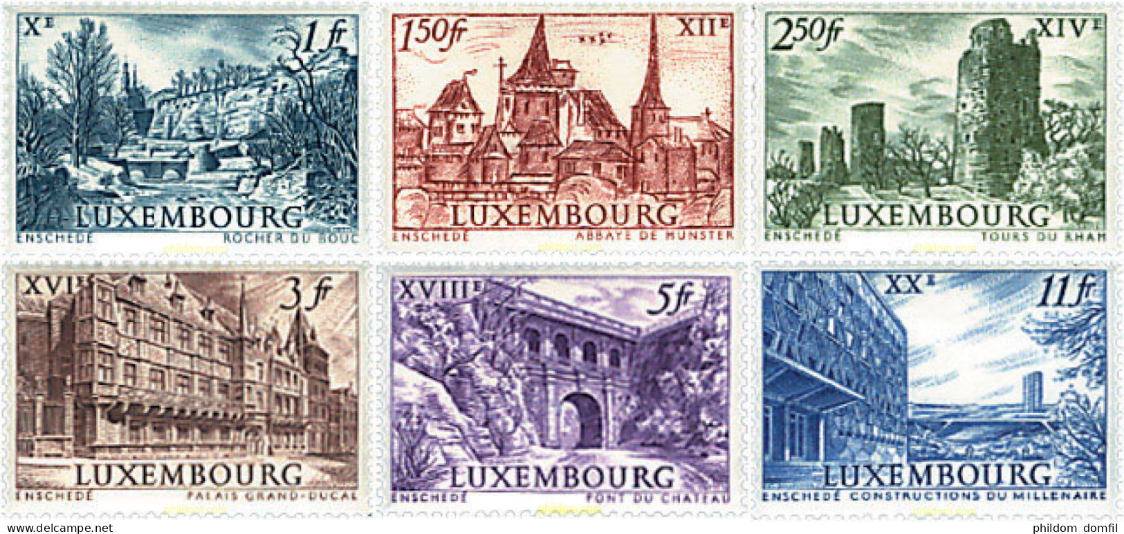 634559 MNH LUXEMBURGO 1963 MILENARIO DE LA CIUDAD DE LUXEMBURGO Y MELUSINA .EXPOSICION FILATELICA INTERNACIONAL - Other & Unclassified