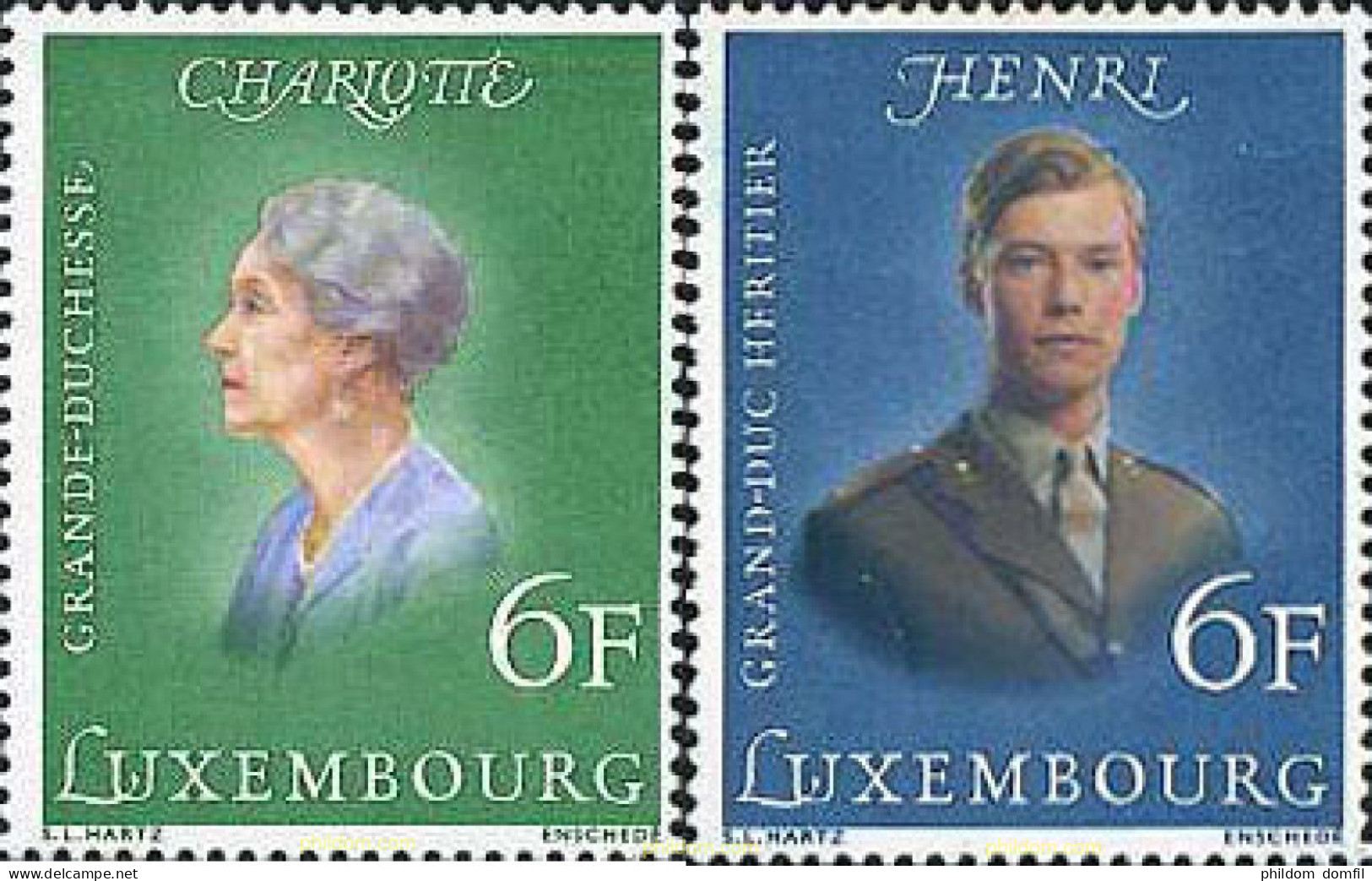 119396 MNH LUXEMBURGO 1976 80 ANIVERSARIO DE LA GRAN DUQUESA CHARLOTTE Y 21 ANIVERSARIO DEL GRAN DUQUE HEREDERO HENRI - Otros & Sin Clasificación