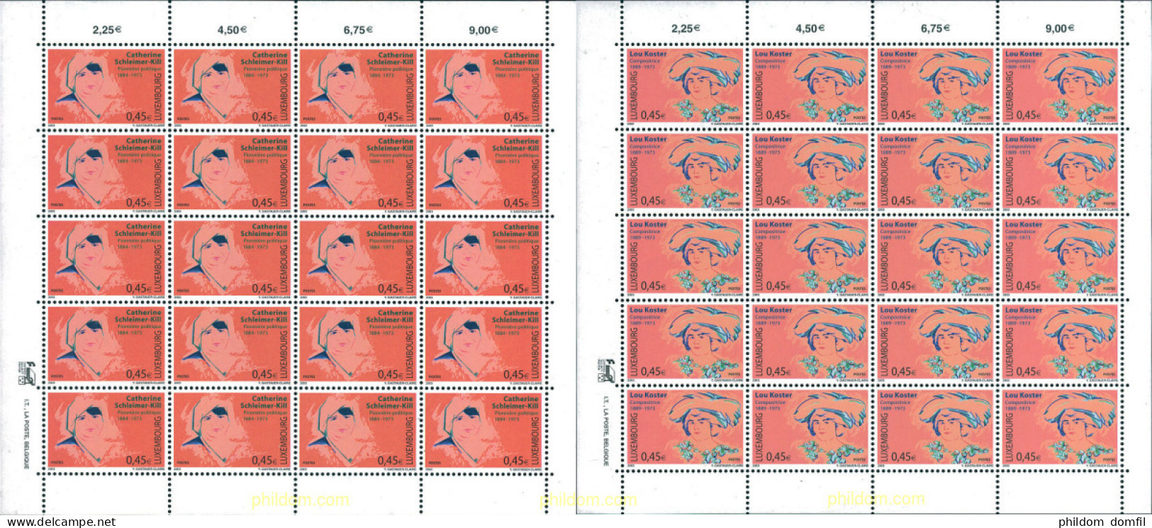 123733 MNH LUXEMBURGO 2003 MUJERES CELEBRES - Other & Unclassified