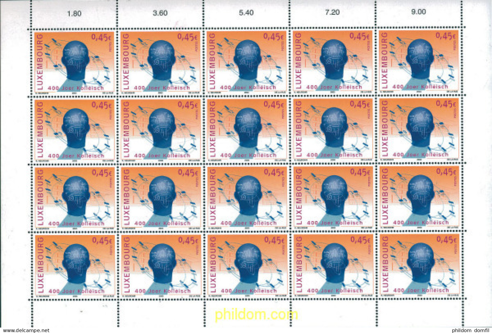 124975 MNH LUXEMBURGO 2003 40 ANIVERSARIO DEL ATENEO DE LUXEMBURGO - Other & Unclassified