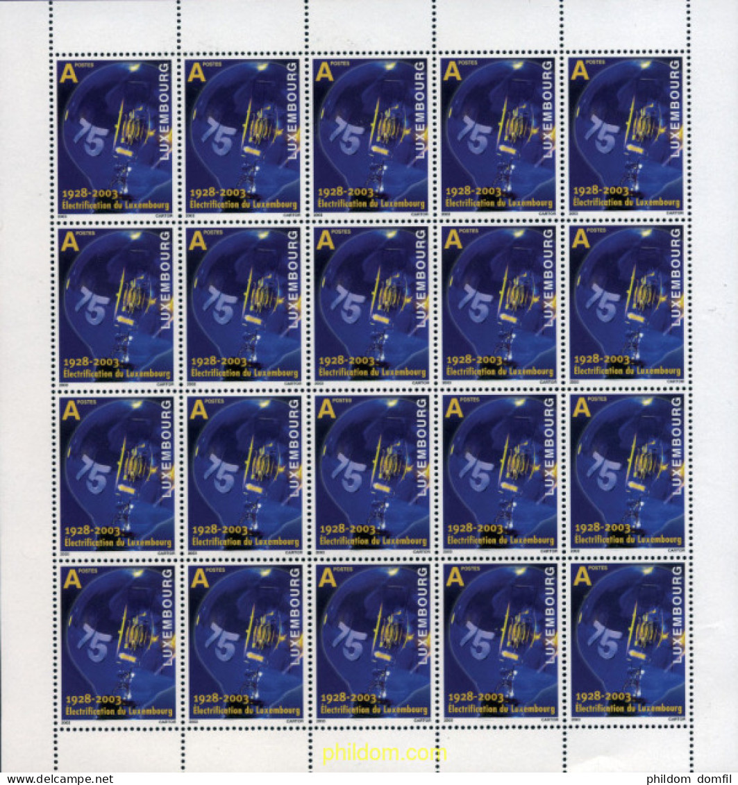 135065 MNH LUXEMBURGO 2003 75 ANIVERSARIO DE LA ELECTRIFICACION DE LUXEMBURGO - Otros & Sin Clasificación