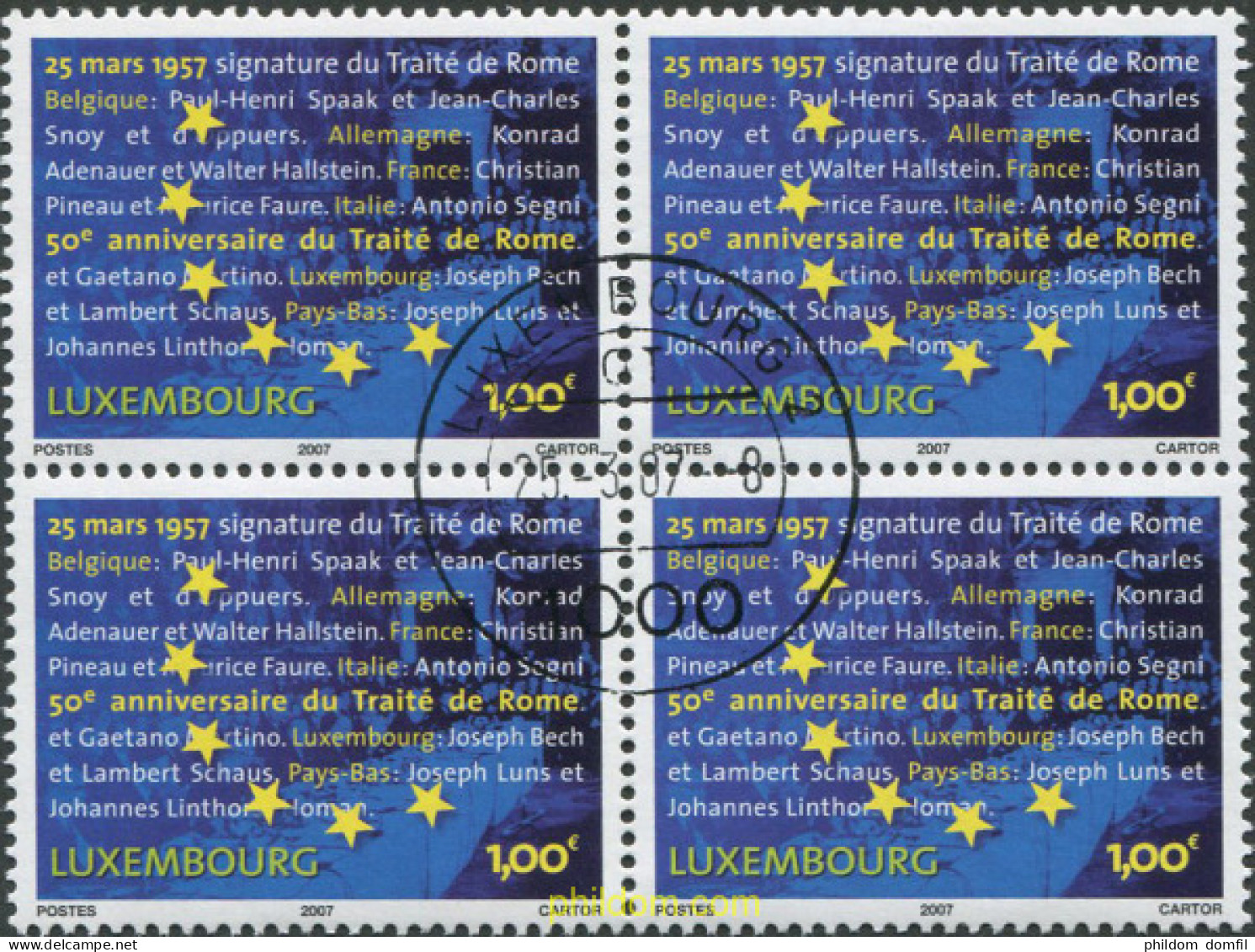 696373 USED LUXEMBURGO 2007 TRATADO DE ROMA - Sonstige & Ohne Zuordnung