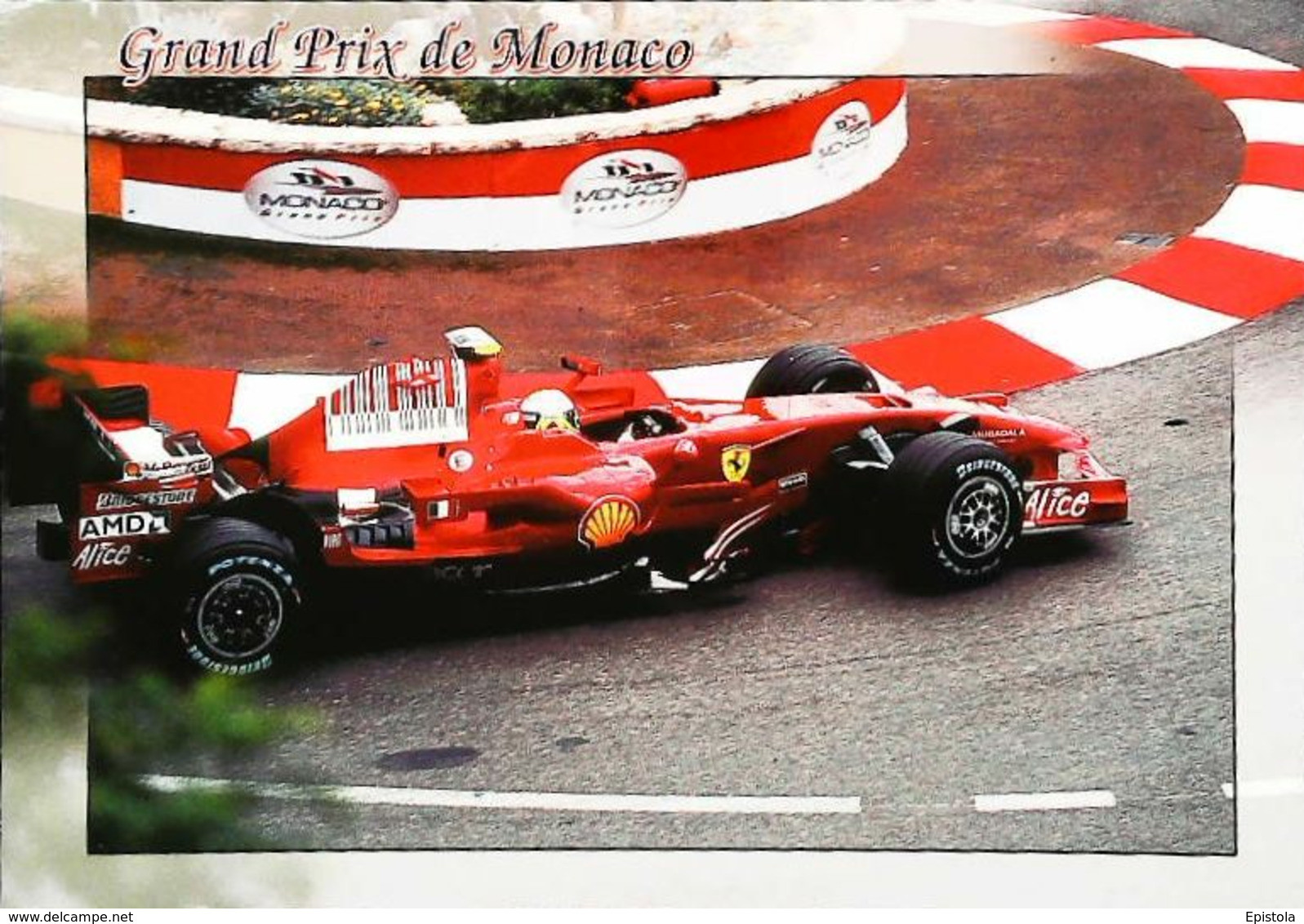 2008 - GRAND PRIX DE MONACO - F1 - Felipe Massa - FERRARI N°2  - Printed   Monaco - Grand Prix / F1