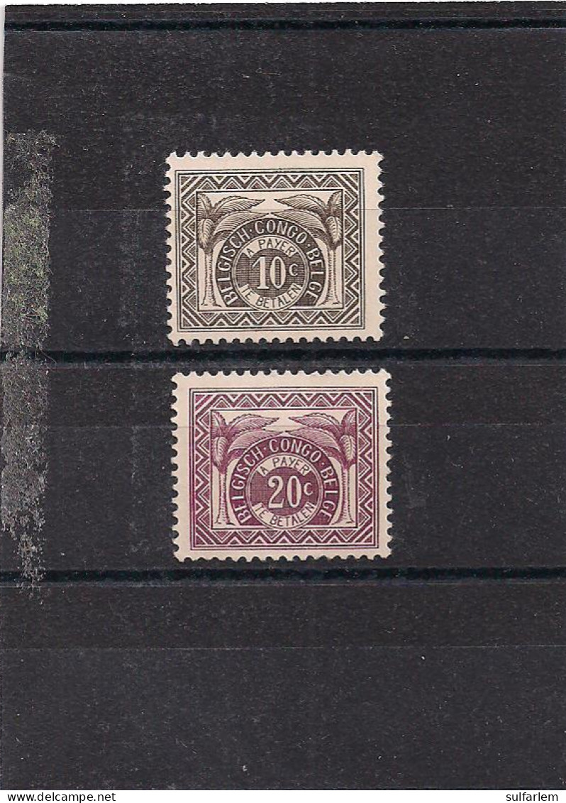 Congo Belge COB TX 78/79 (Reg) - Unused Stamps