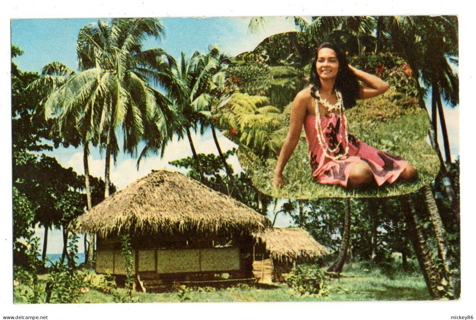 Polynésie Française--TAHITI --Le Fare Polynésien--TAHITI 'Charm (jolie Fille ) - Polynésie Française