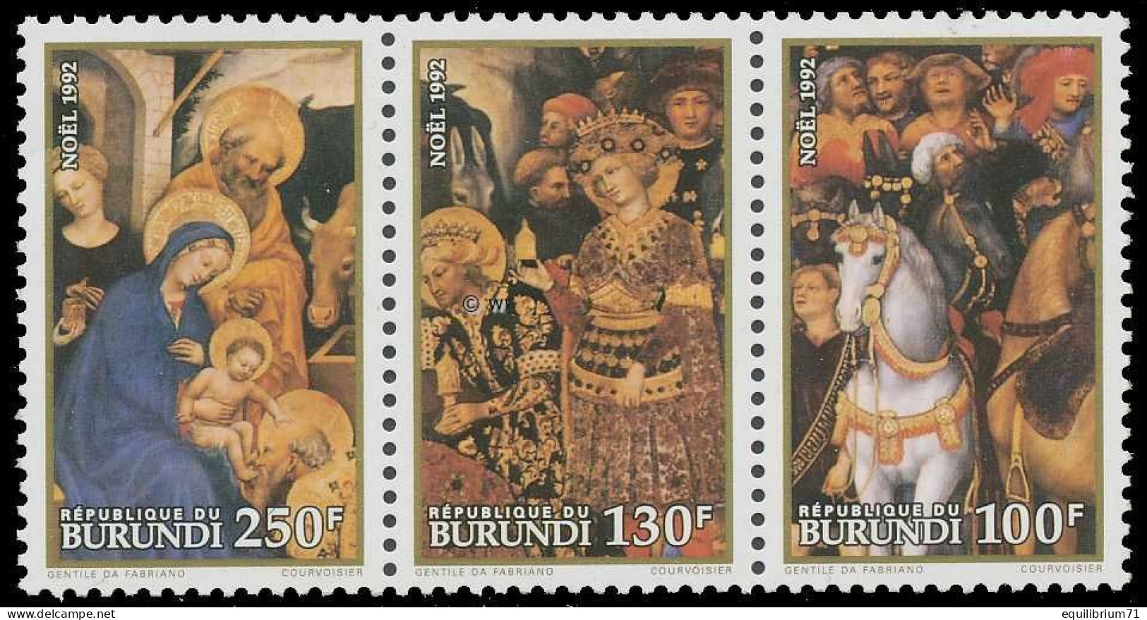 1014/1016** - Noël / Kerstmis / Weihnacht / Christmas - 1992 - BURUNDI - Unused Stamps