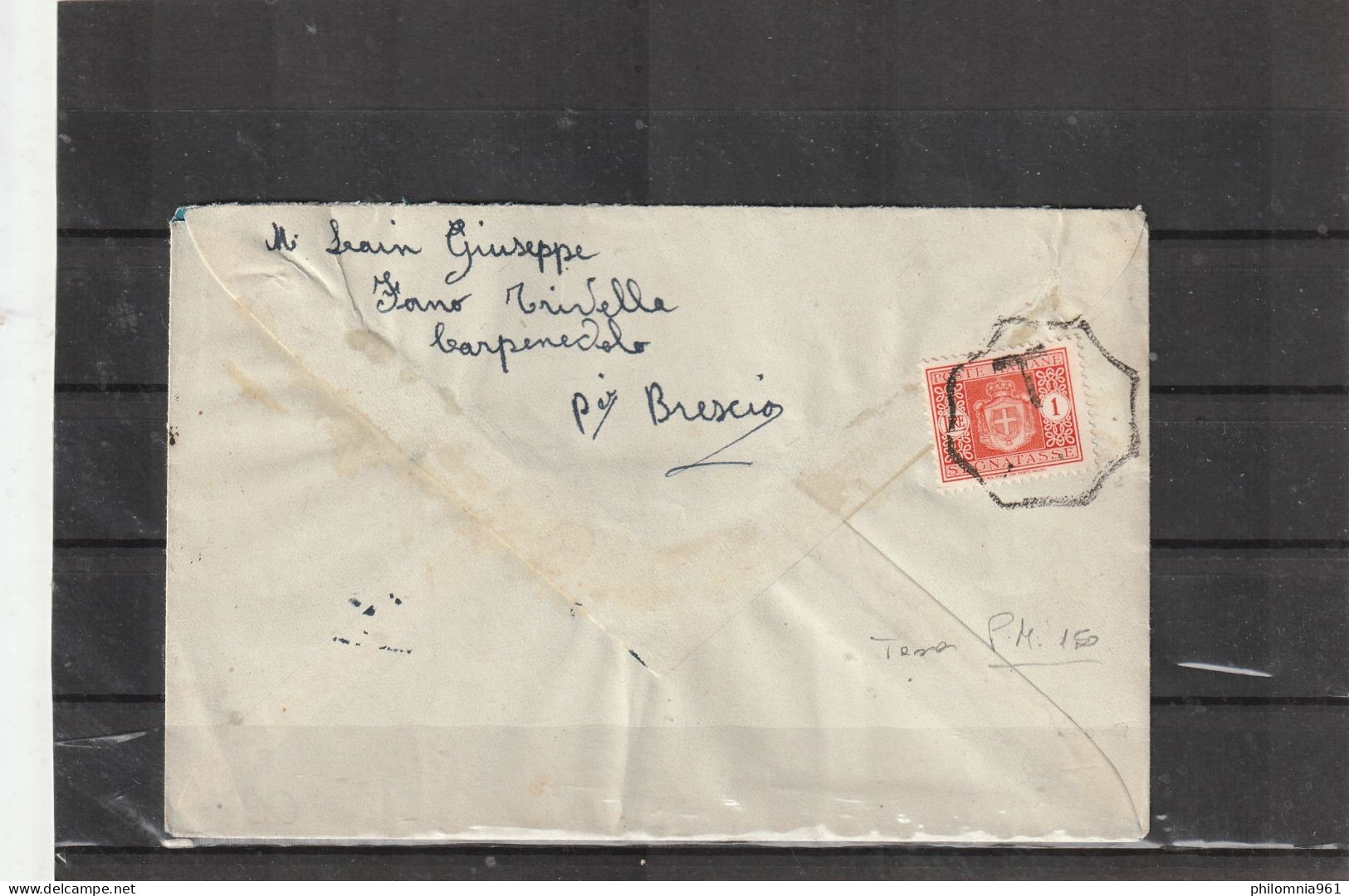 Italy Cerpenedolo POSTA MILITARE 150 POSTAGE DUE COVER 1945 - Segnatasse