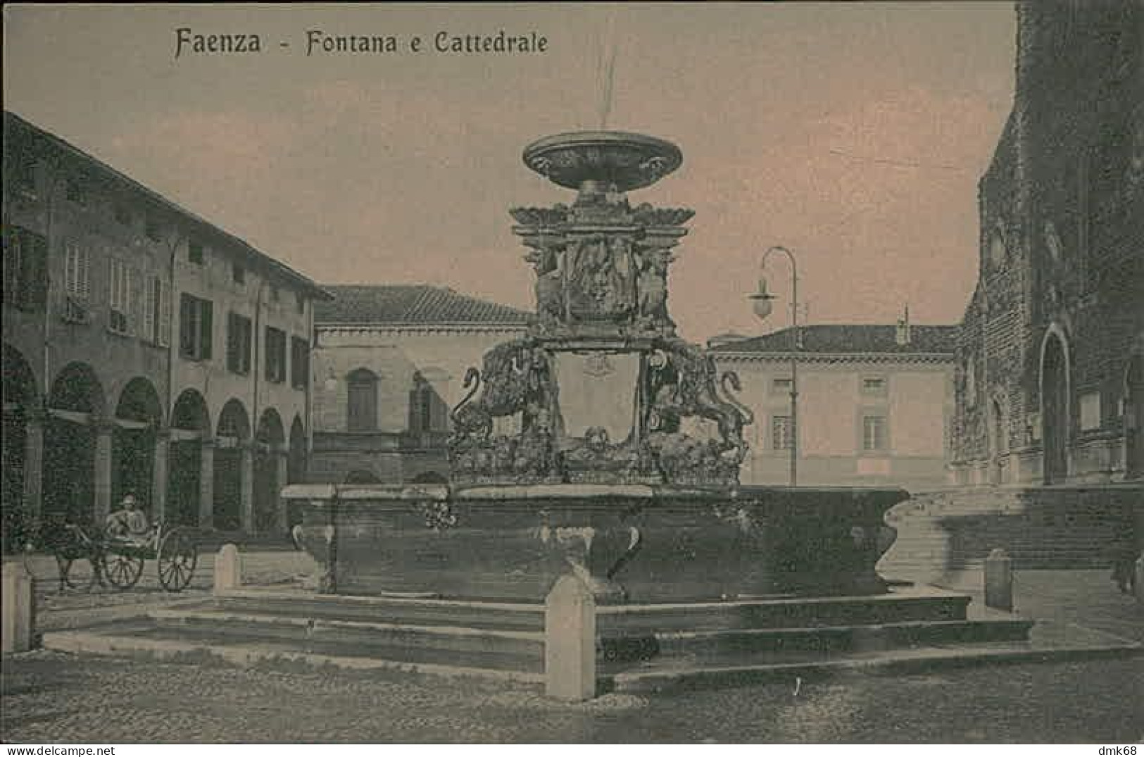 FAENZA - FONTANA E CATTEDRALE - EDIZIONE F.LLI MORINI - 1920s  (15187) - Faenza