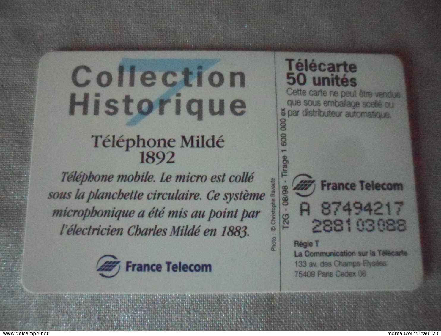 Telephone Mildé 1892 - Téléphones