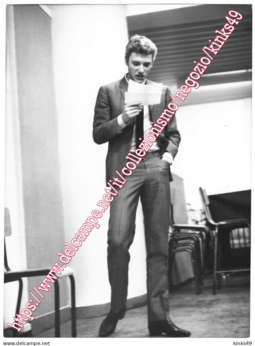 B224> JOHNNY HALLYDAY < Foto Originale Della PHILIPS > Cm. 18 X 24,4 = Anno 1966 Circa - Foto's