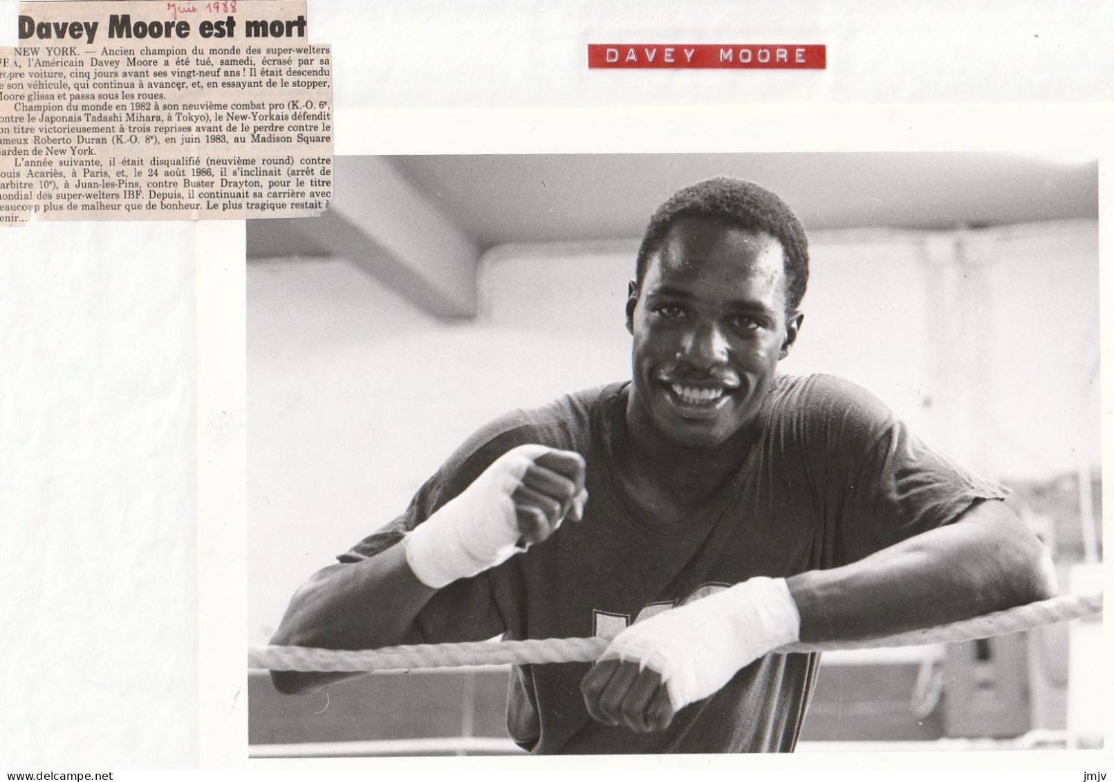 BOXE, Davey MOORE - Autogramme