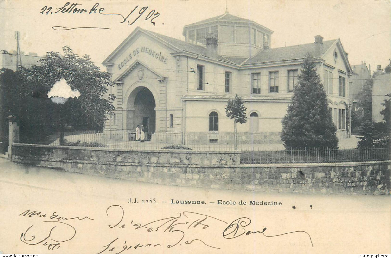 Suisse Lausanne 1902 Ecole De Medicine Correspondence Elise Garzoni Chexbres - Lausanne - Chexbres