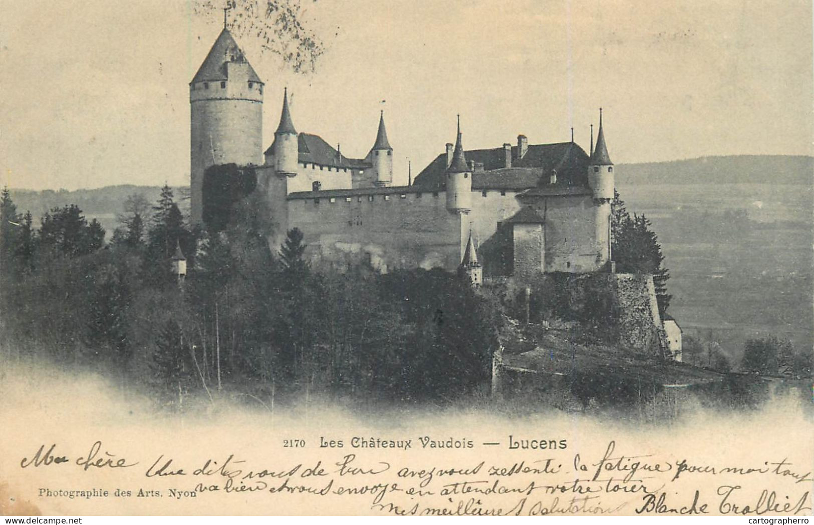 Suisse Lucens Les Chateaux Vaudoises 1904 - Lucens