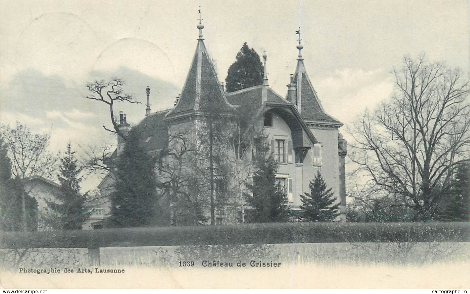 Suisse Chateau De Crissier 1900 Correspondence Albert Piguet  Montreux - Crissier