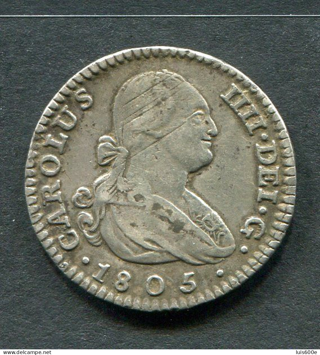1802.ESPAÑA.MONEDA(AC 357). 1 REAL PLATA CARLOS IV.MADRID.BC - Münzen Der Provinzen