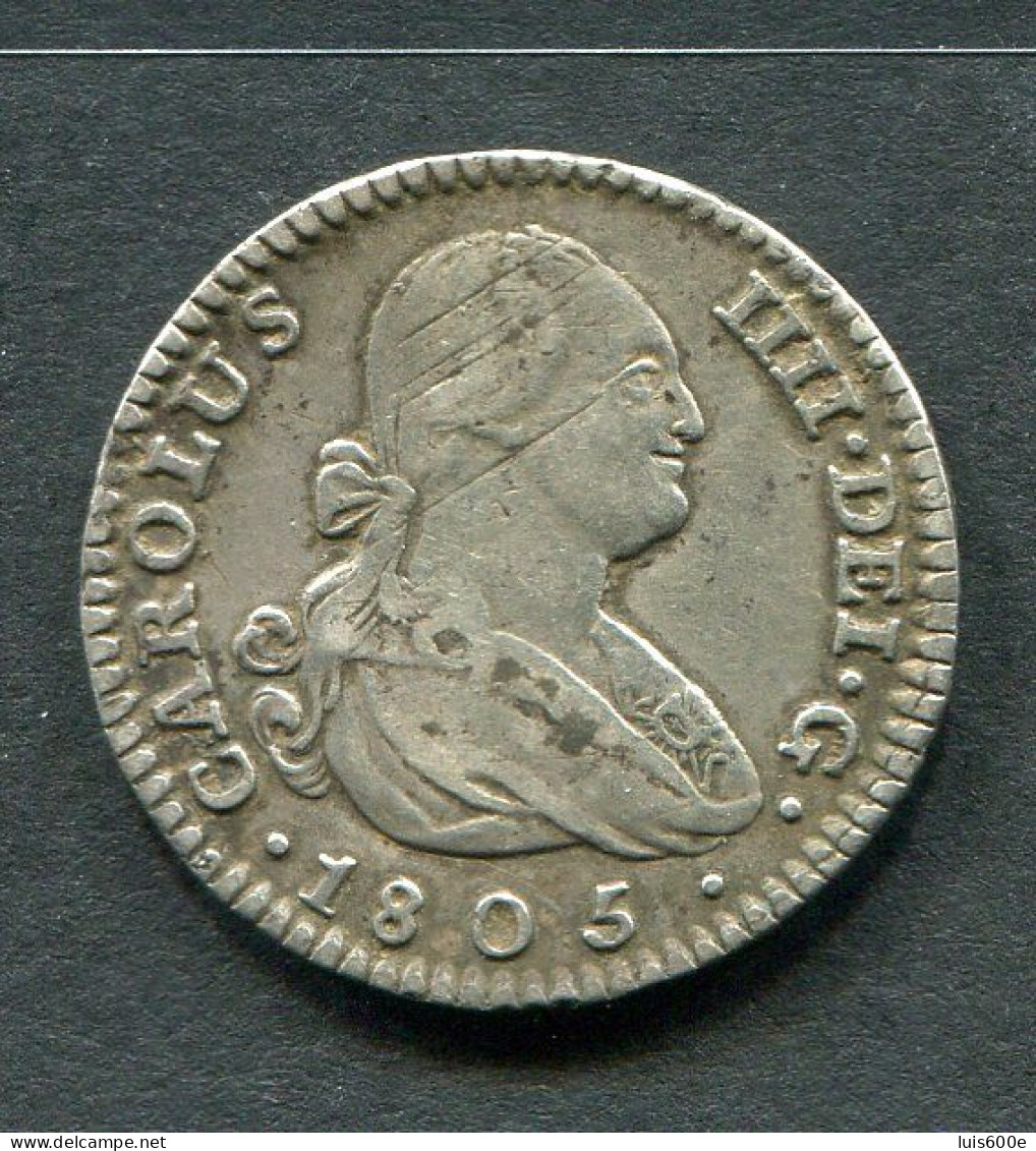 1802.ESPAÑA.MONEDA(AC 357). 1 REAL PLATA CARLOS IV.MADRID.BC - Provinciale Munten