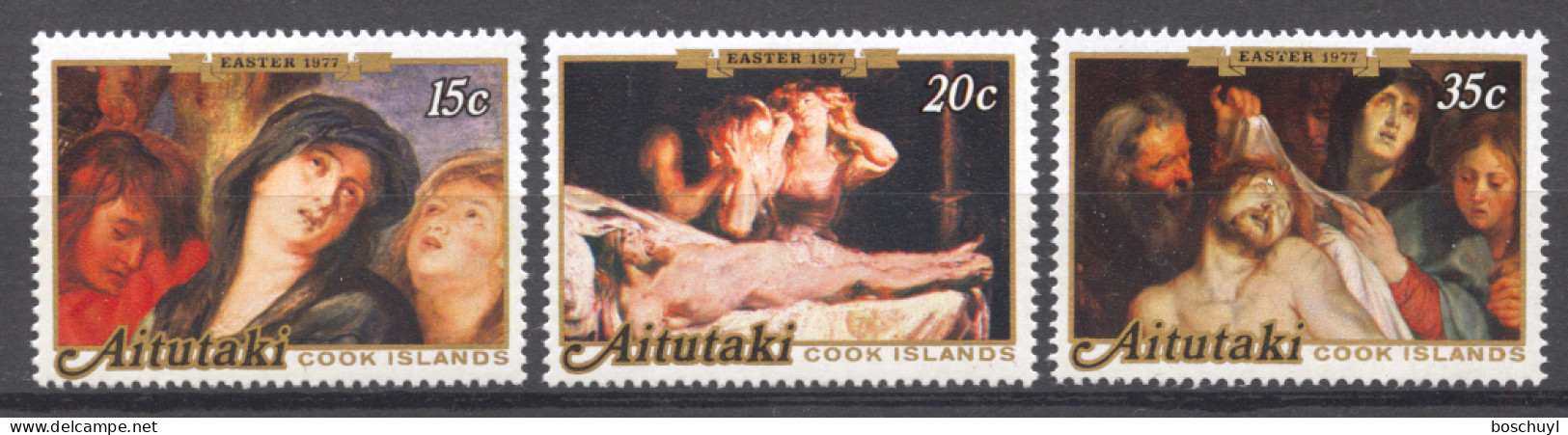 Aitutaki, 1977, Rubens Paintings, Art, MNH, Michel 251-253 - Aitutaki