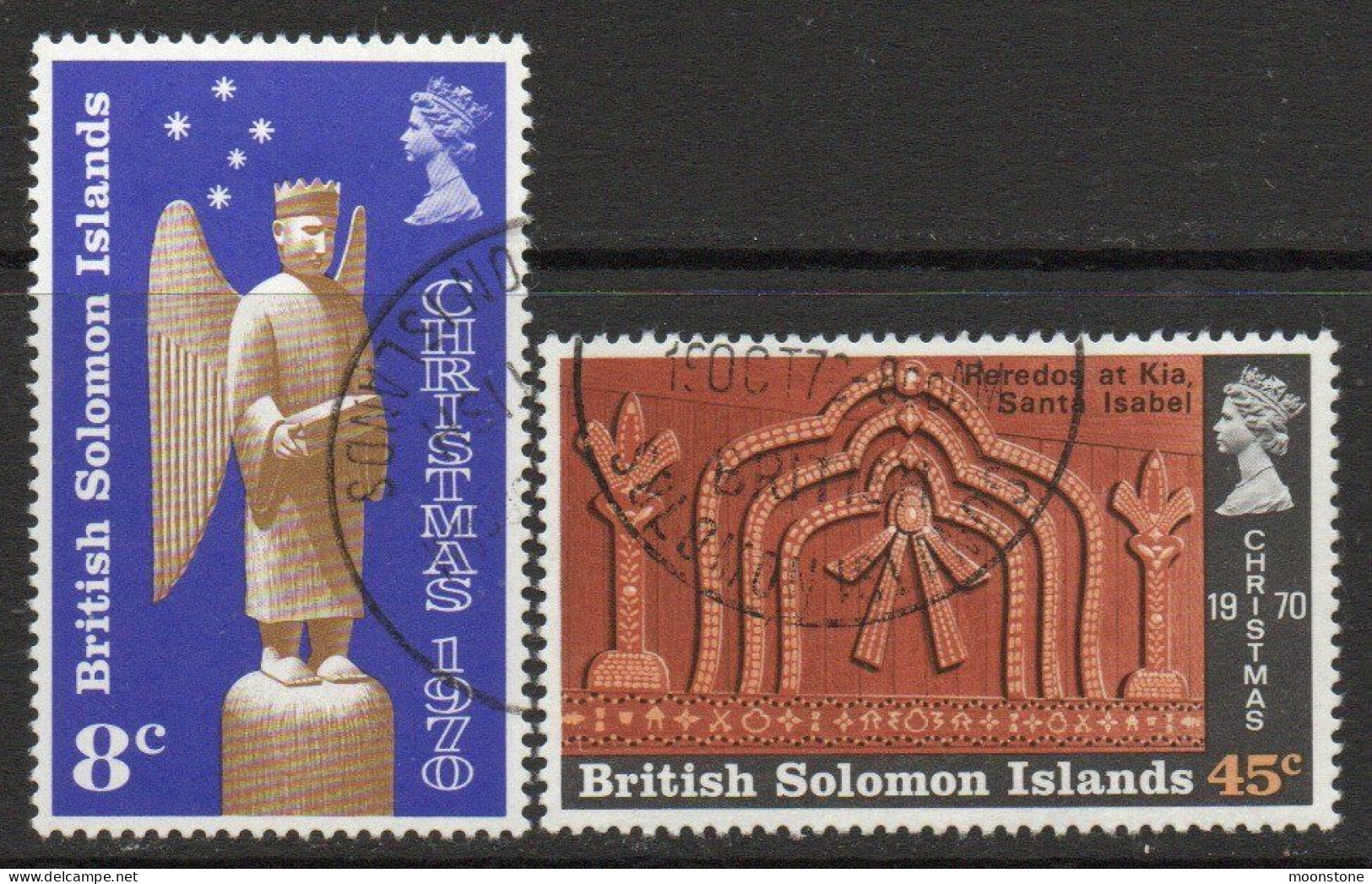 Solomon Islands 1970 Christmas Set Of 2, Used, SG 199/200 (BP) - Islas Salomón (...-1978)