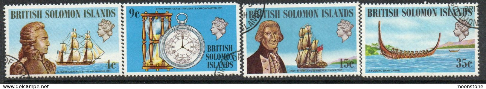 Solomon Islands 1973 Ships & Navigators III Set Of 4, Used, SG 236/9 (BP) - Iles Salomon (...-1978)