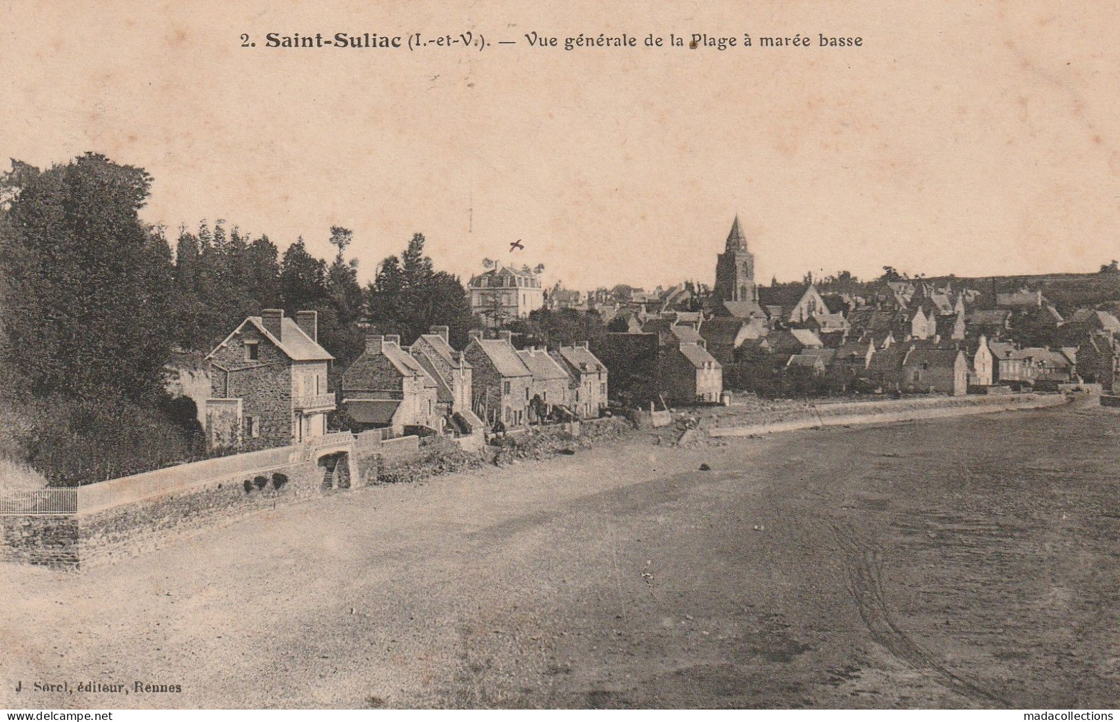 Saint Suliac (35 -  Ille Et Vilaine )   Vue Générale De La Plage à Marée Basse - Saint-Suliac