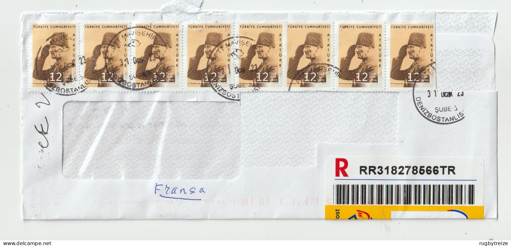 6406 Lettre Cover Recommandé Registered - ATTENTION CERTAINS TIMBRES RETIRES - TURQUIE TURKIYE - Storia Postale