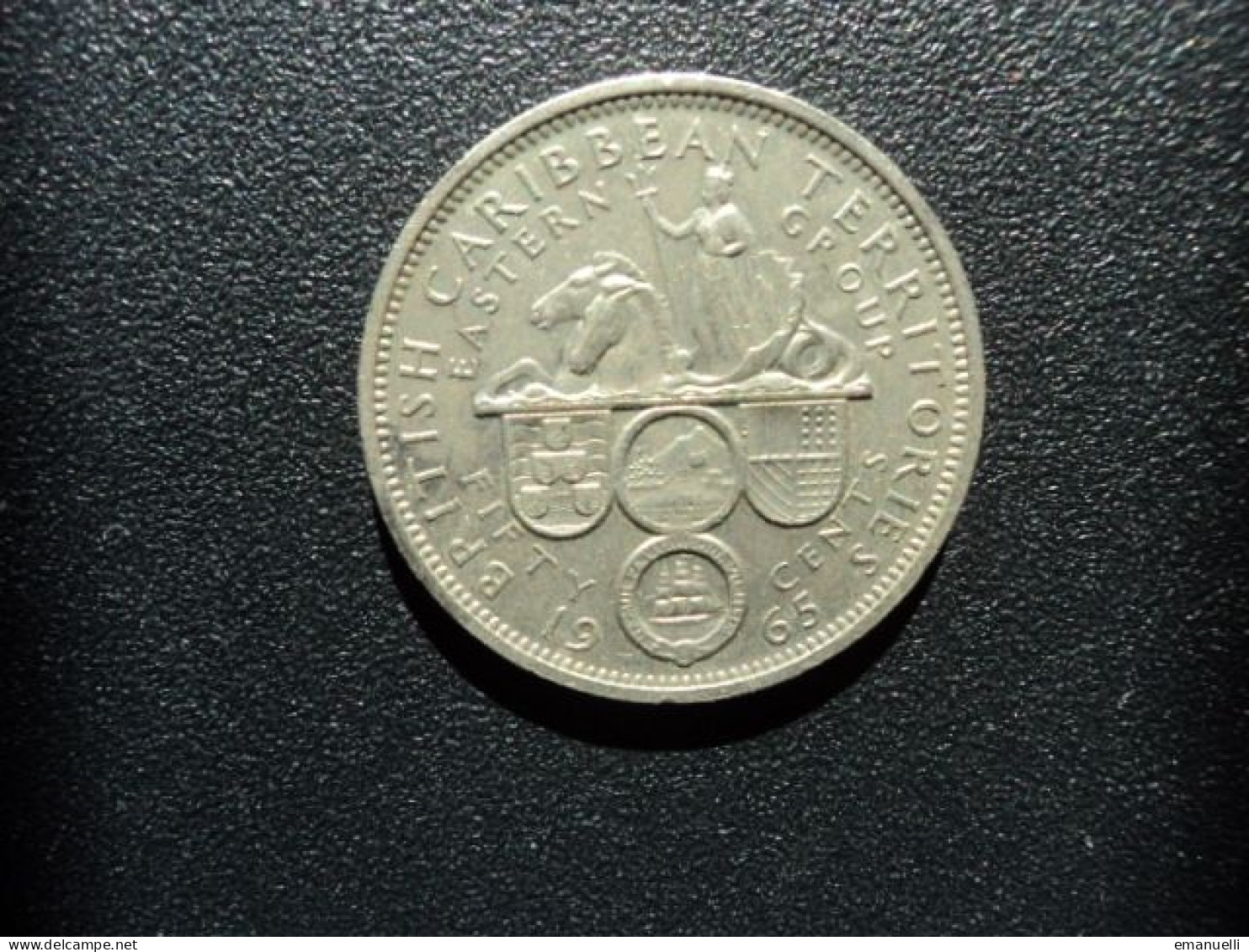 CARAÏBES ORIENTALES : 50 CENTS  1965   KM 7     SUP - Territoires Britanniques Des Caraïbes