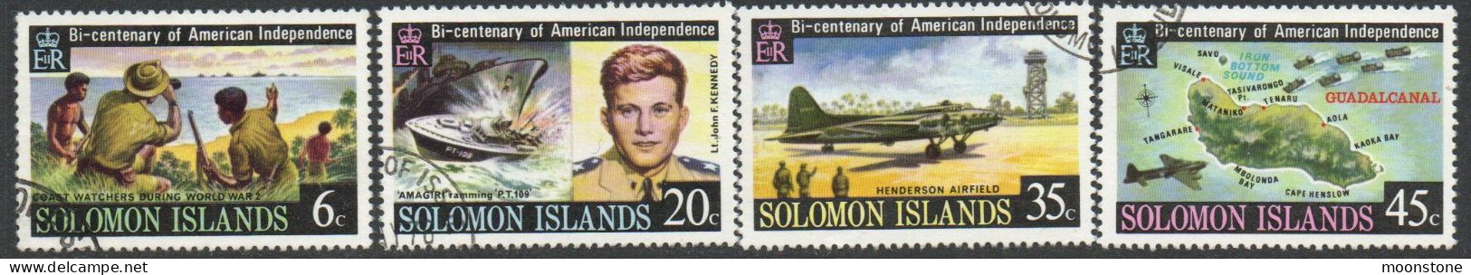 Solomon Islands 1976 USA Bicentenary Set Of 4, Used, SG 321/4 (BP) - Iles Salomon (...-1978)