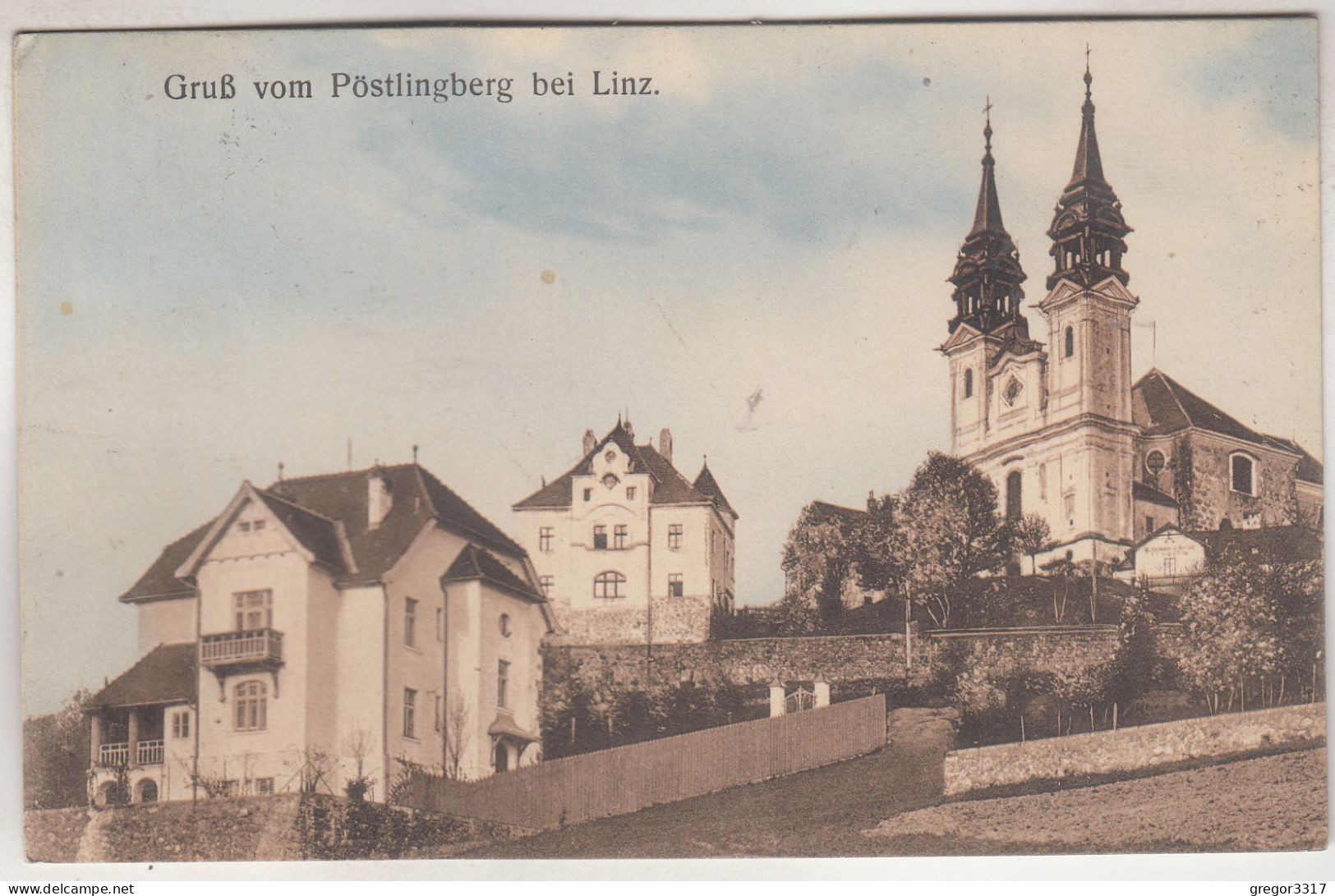 C6676) GRUSS Vom PÖSTLINGBERG Bei LINZ - HÄUSER VILLEN Im Vordergrund TOP DETAILS 1911 - Linz Pöstlingberg