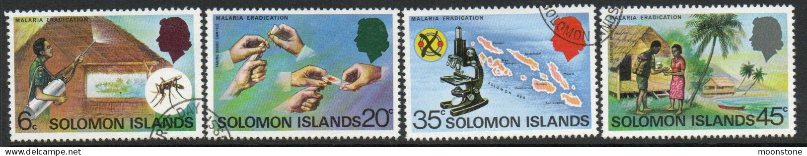 Solomon Islands 1977 Malaria Eradication Set Of 4, Used, SG 341/4 (BP) - Salomonen (...-1978)