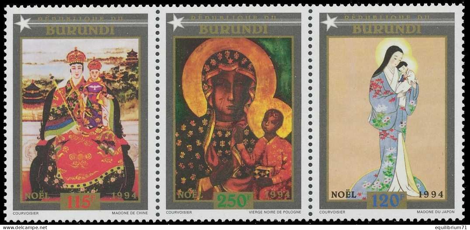 1054/1056** - Noël / Kerstmis / Weihnachten / Christmas - 1994 - BURUNDI - Ungebraucht